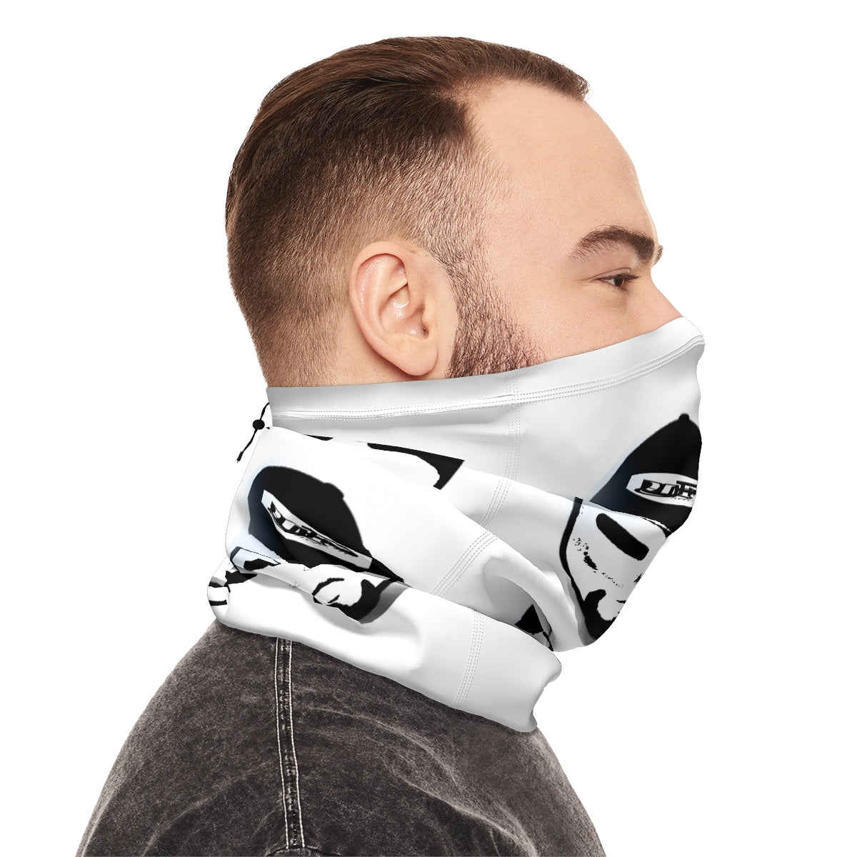 Winter Neck Gaiter With Drawstring