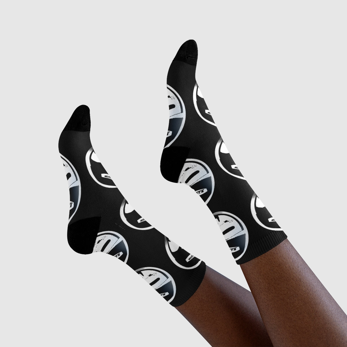 Black uncle pone Logo Branded Crew Socks (EU)
