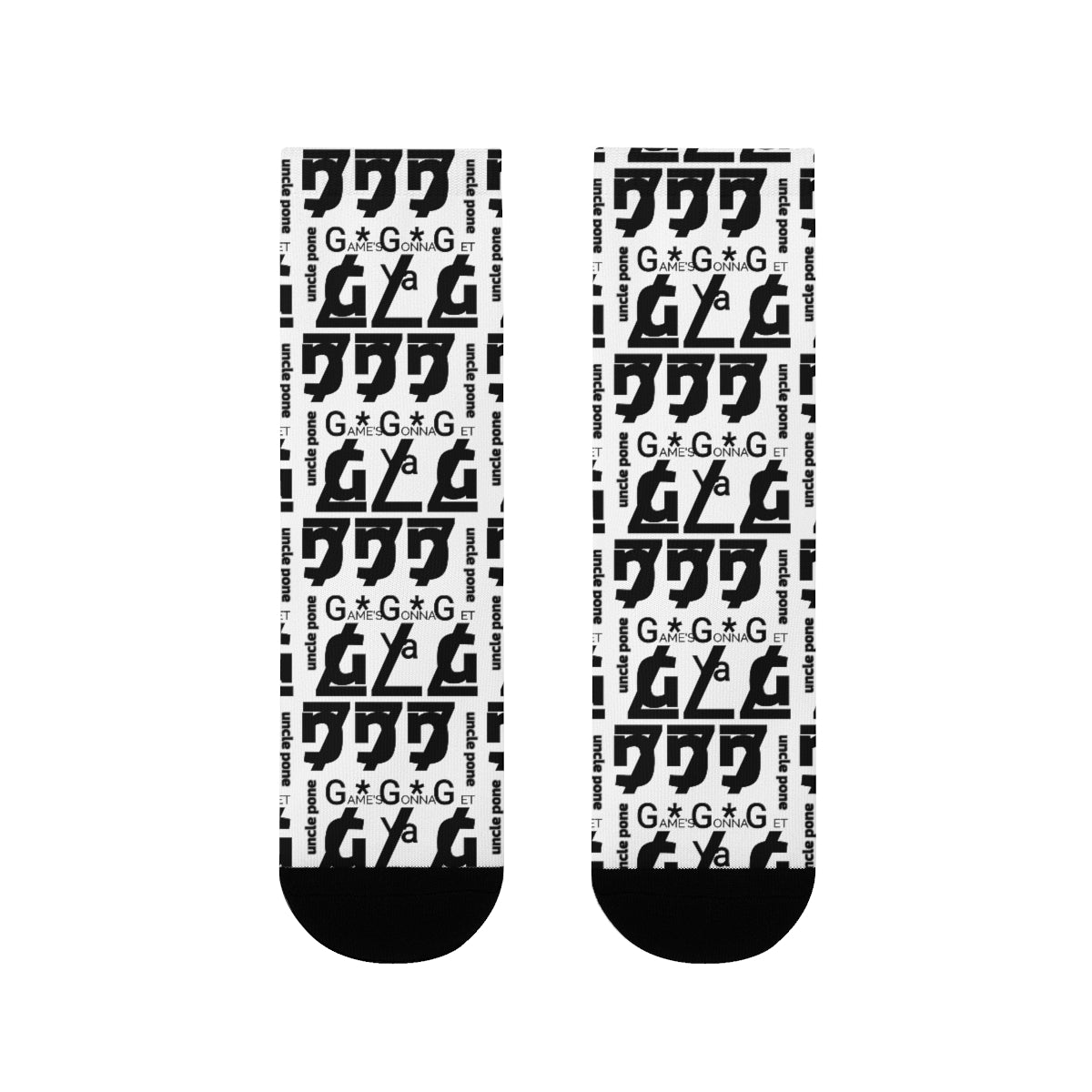 BLACK Game's Gonna Get Ya Cover Artwork Crew Socks (EU)