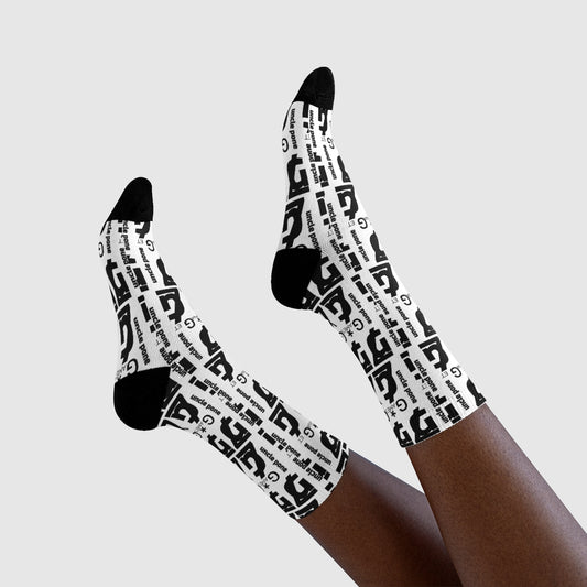 BLACK Game's Gonna Get Ya Cover Artwork Crew Socks (EU)